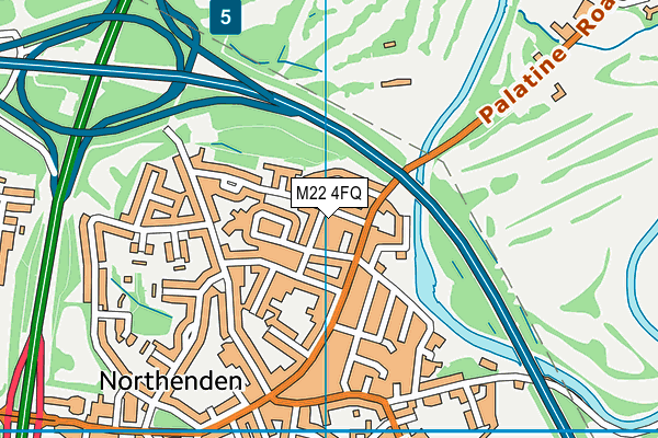 M22 4FQ map - OS VectorMap District (Ordnance Survey)