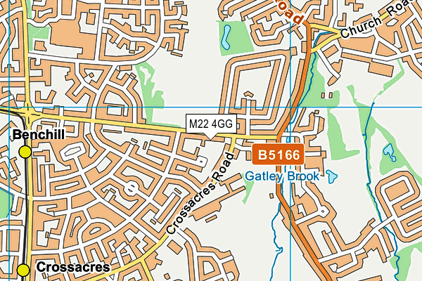 M22 4GG map - OS VectorMap District (Ordnance Survey)