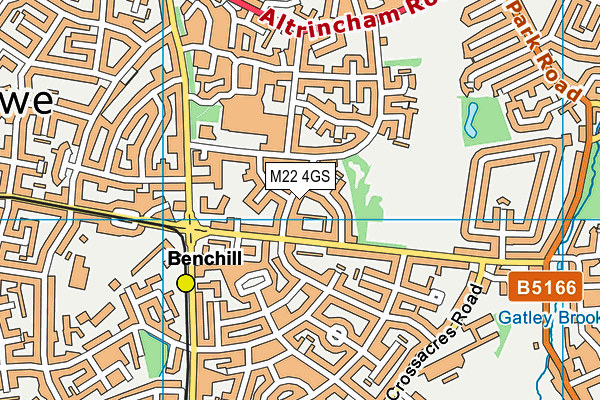 M22 4GS map - OS VectorMap District (Ordnance Survey)