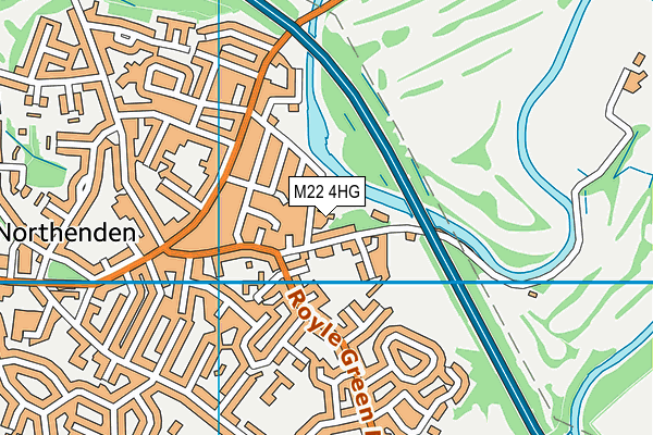 M22 4HG map - OS VectorMap District (Ordnance Survey)