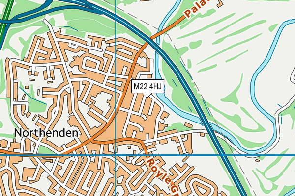 M22 4HJ map - OS VectorMap District (Ordnance Survey)