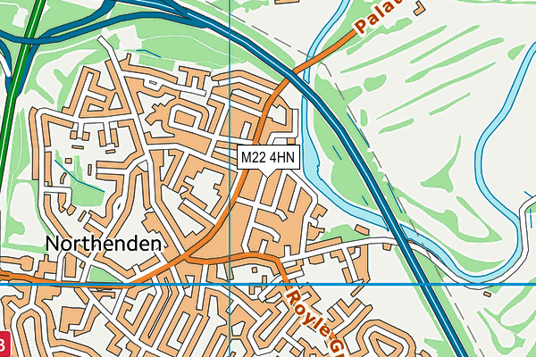 M22 4HN map - OS VectorMap District (Ordnance Survey)