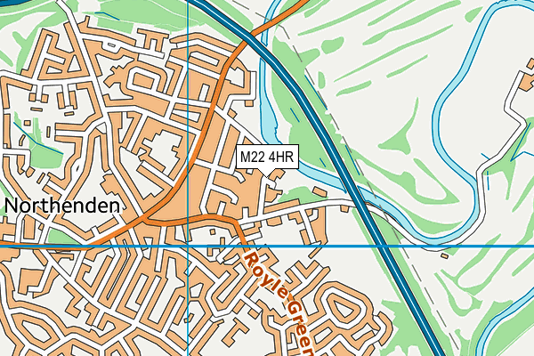 M22 4HR map - OS VectorMap District (Ordnance Survey)