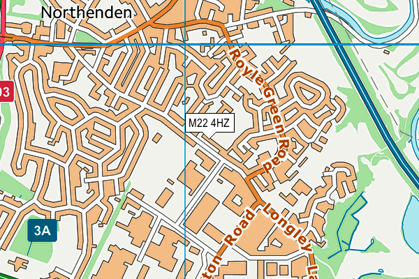 M22 4HZ map - OS VectorMap District (Ordnance Survey)