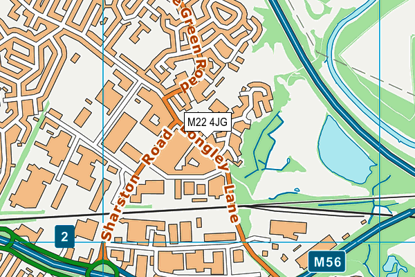 M22 4JG map - OS VectorMap District (Ordnance Survey)