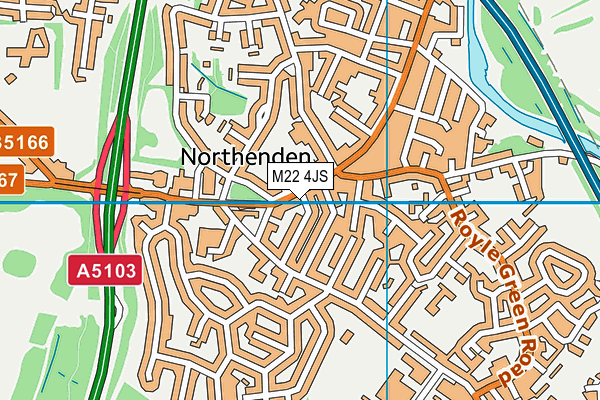 M22 4JS map - OS VectorMap District (Ordnance Survey)