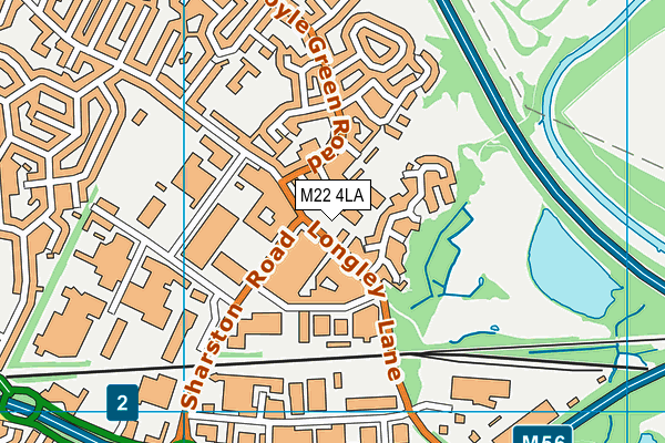 M22 4LA map - OS VectorMap District (Ordnance Survey)