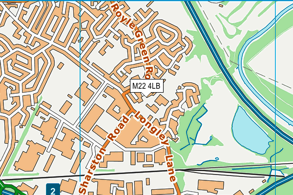 M22 4LB map - OS VectorMap District (Ordnance Survey)