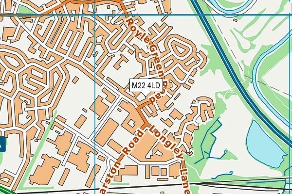 M22 4LD map - OS VectorMap District (Ordnance Survey)