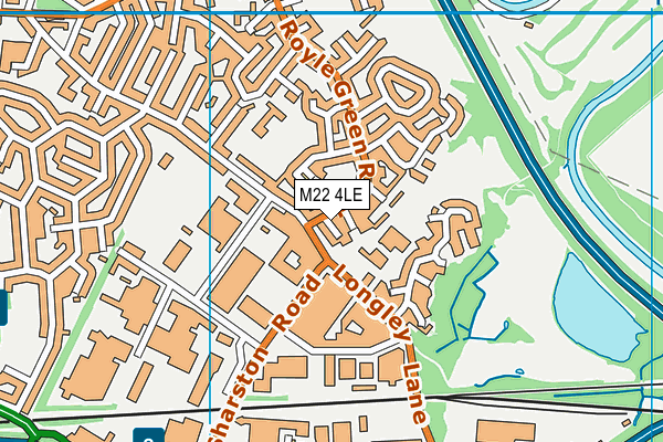 M22 4LE map - OS VectorMap District (Ordnance Survey)