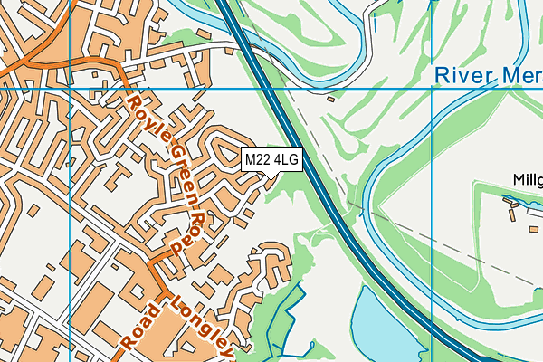 M22 4LG map - OS VectorMap District (Ordnance Survey)