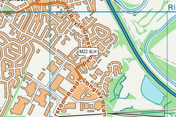 M22 4LH map - OS VectorMap District (Ordnance Survey)