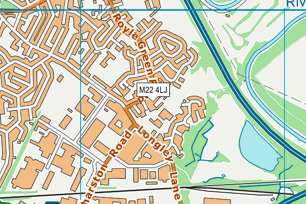 M22 4LJ map - OS VectorMap District (Ordnance Survey)