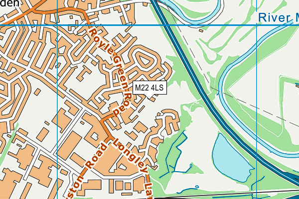 M22 4LS map - OS VectorMap District (Ordnance Survey)