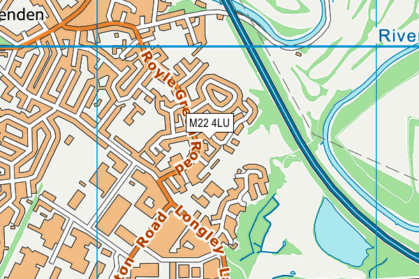 M22 4LU map - OS VectorMap District (Ordnance Survey)
