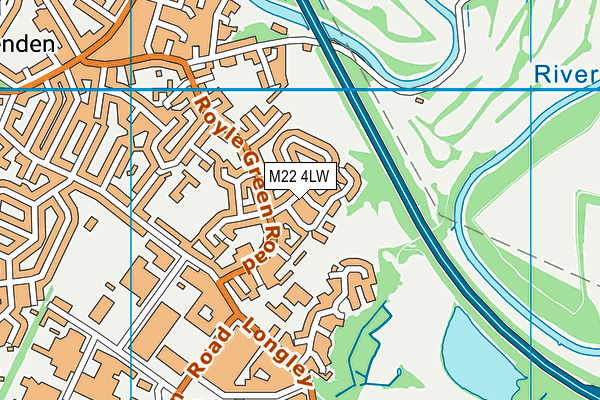 M22 4LW map - OS VectorMap District (Ordnance Survey)