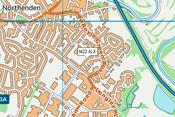 M22 4LX map - OS VectorMap District (Ordnance Survey)