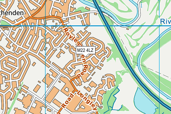 M22 4LZ map - OS VectorMap District (Ordnance Survey)