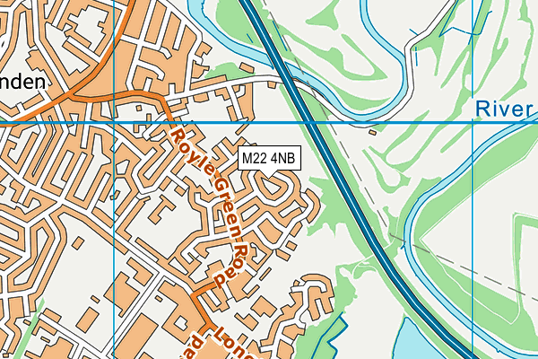 M22 4NB map - OS VectorMap District (Ordnance Survey)