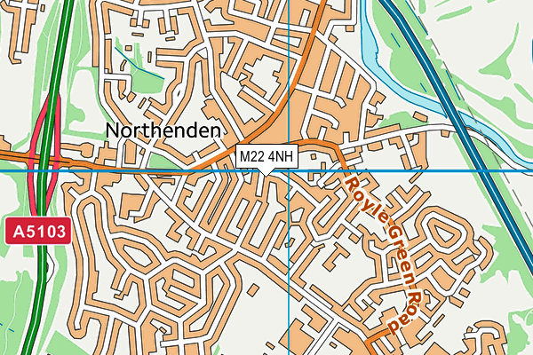 M22 4NH map - OS VectorMap District (Ordnance Survey)