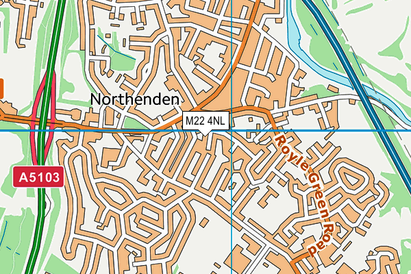 M22 4NL map - OS VectorMap District (Ordnance Survey)