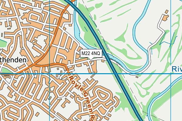 Didsbury Golf Club map (M22 4NQ) - OS VectorMap District (Ordnance Survey)