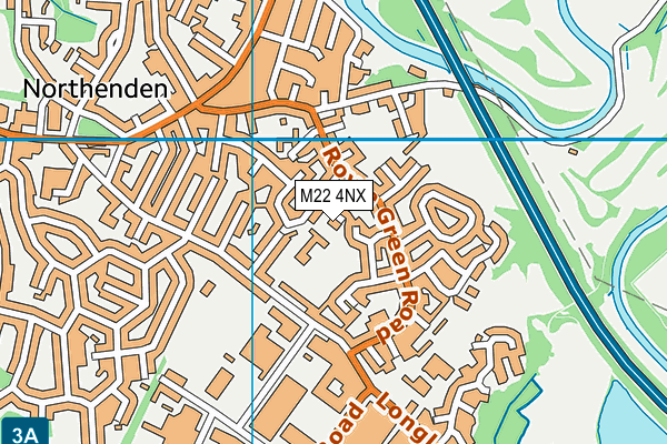 M22 4NX map - OS VectorMap District (Ordnance Survey)