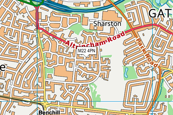 M22 4PN map - OS VectorMap District (Ordnance Survey)