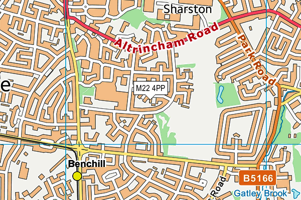 M22 4PP map - OS VectorMap District (Ordnance Survey)