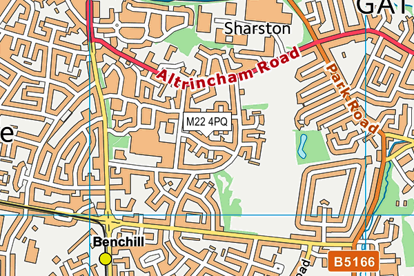 M22 4PQ map - OS VectorMap District (Ordnance Survey)