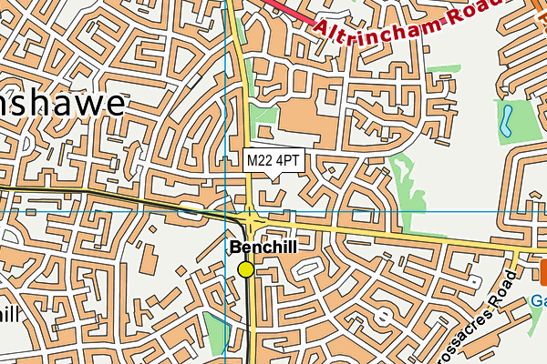 M22 4PT map - OS VectorMap District (Ordnance Survey)