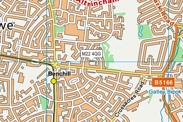 M22 4QG map - OS VectorMap District (Ordnance Survey)