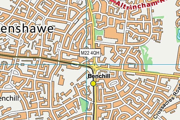 M22 4QH map - OS VectorMap District (Ordnance Survey)