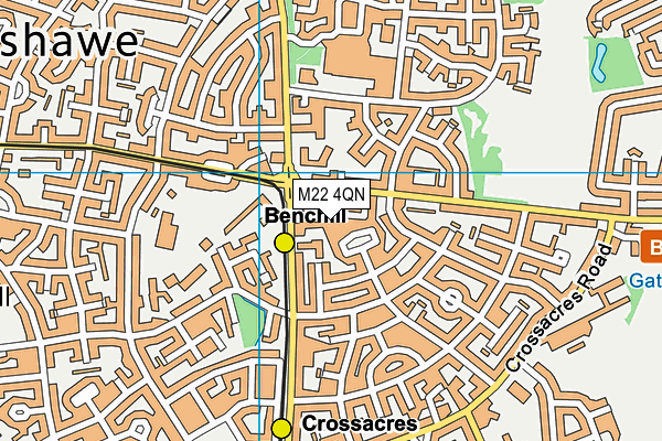 M22 4QN map - OS VectorMap District (Ordnance Survey)