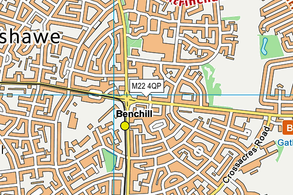 M22 4QP map - OS VectorMap District (Ordnance Survey)