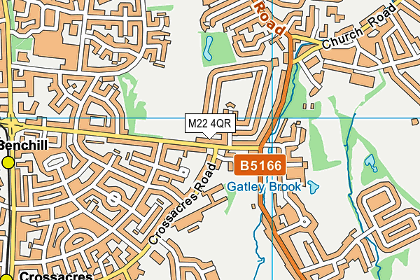 M22 4QR map - OS VectorMap District (Ordnance Survey)