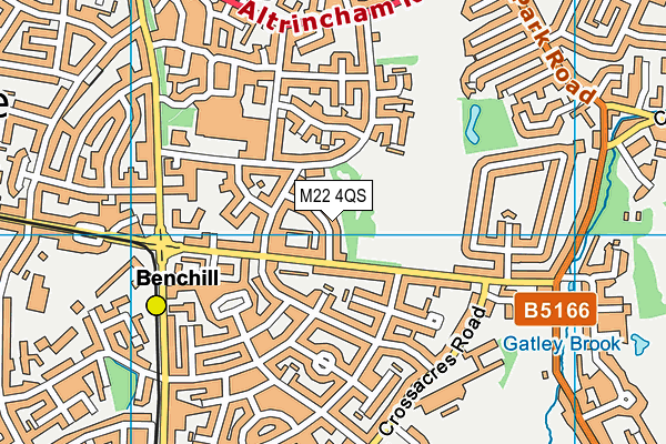 M22 4QS map - OS VectorMap District (Ordnance Survey)