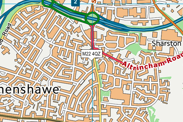 M22 4QZ map - OS VectorMap District (Ordnance Survey)