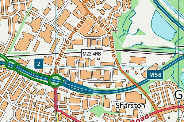 M22 4RB map - OS VectorMap District (Ordnance Survey)