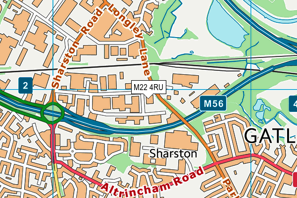 M22 4RU map - OS VectorMap District (Ordnance Survey)