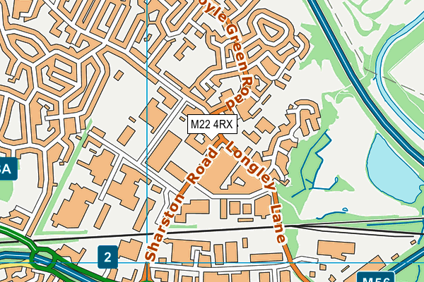 M22 4RX map - OS VectorMap District (Ordnance Survey)