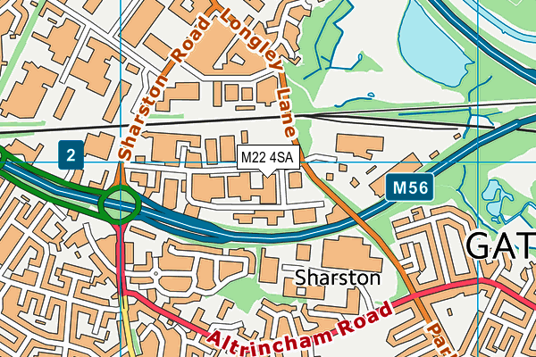 M22 4SA map - OS VectorMap District (Ordnance Survey)