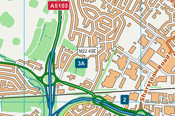 M22 4SE map - OS VectorMap District (Ordnance Survey)