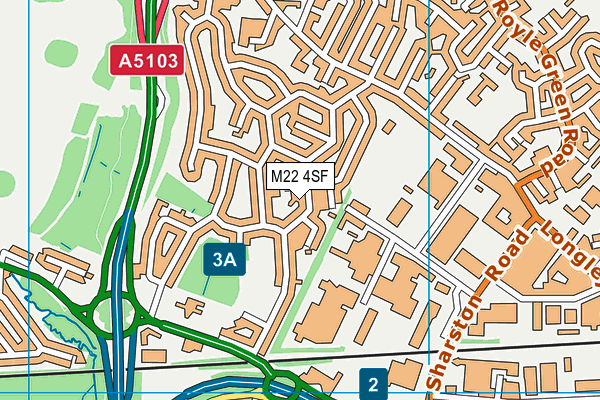 M22 4SF map - OS VectorMap District (Ordnance Survey)