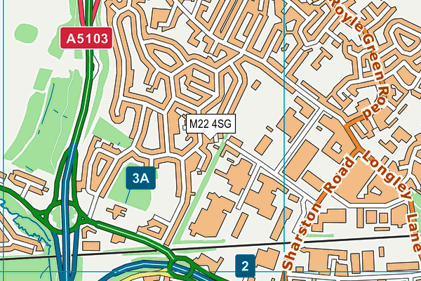 M22 4SG map - OS VectorMap District (Ordnance Survey)