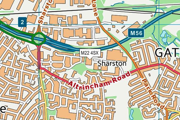 M22 4SX map - OS VectorMap District (Ordnance Survey)