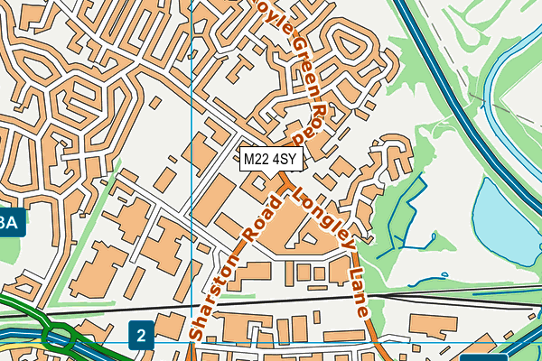 M22 4SY map - OS VectorMap District (Ordnance Survey)