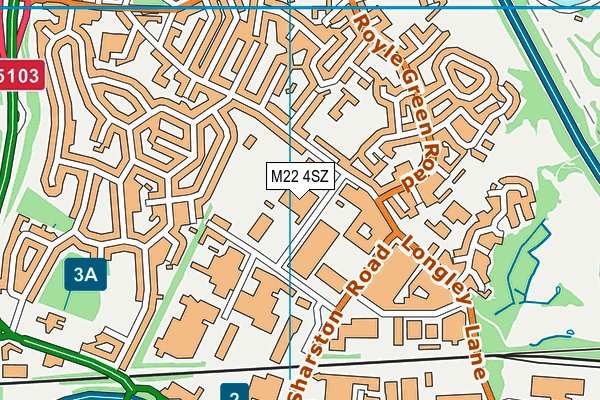 M22 4SZ map - OS VectorMap District (Ordnance Survey)