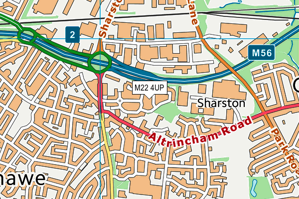 M22 4UP map - OS VectorMap District (Ordnance Survey)