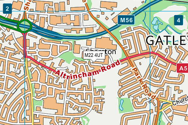 M22 4UT map - OS VectorMap District (Ordnance Survey)